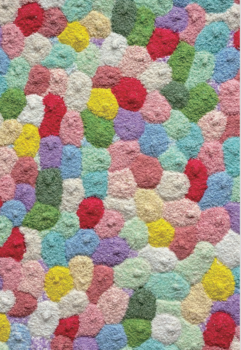 김보형, Tender Fuzz_Emotion Cells, 68.5X71.5cm, FRP, 털실, 2025