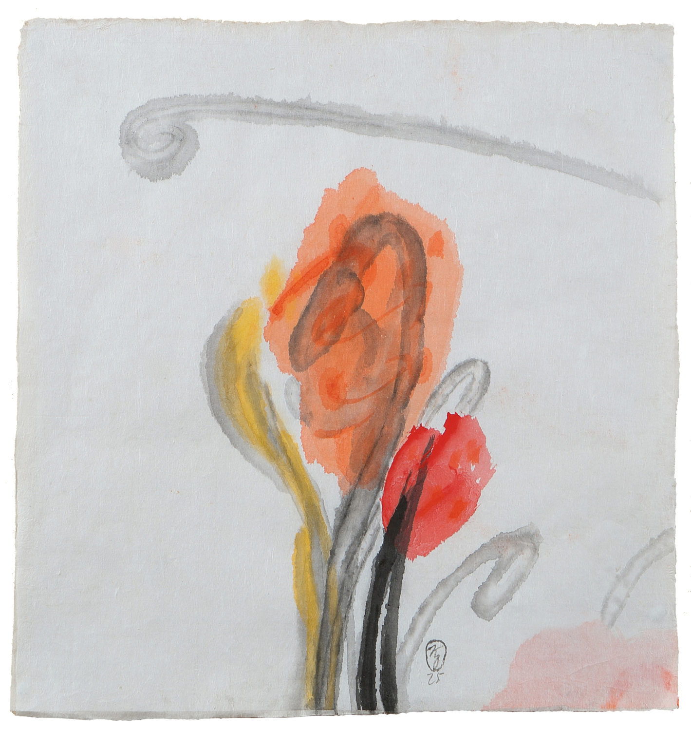 The history of things - seed &amp; winds II. 03_한지에 먹_39.5×37.5cm_2025