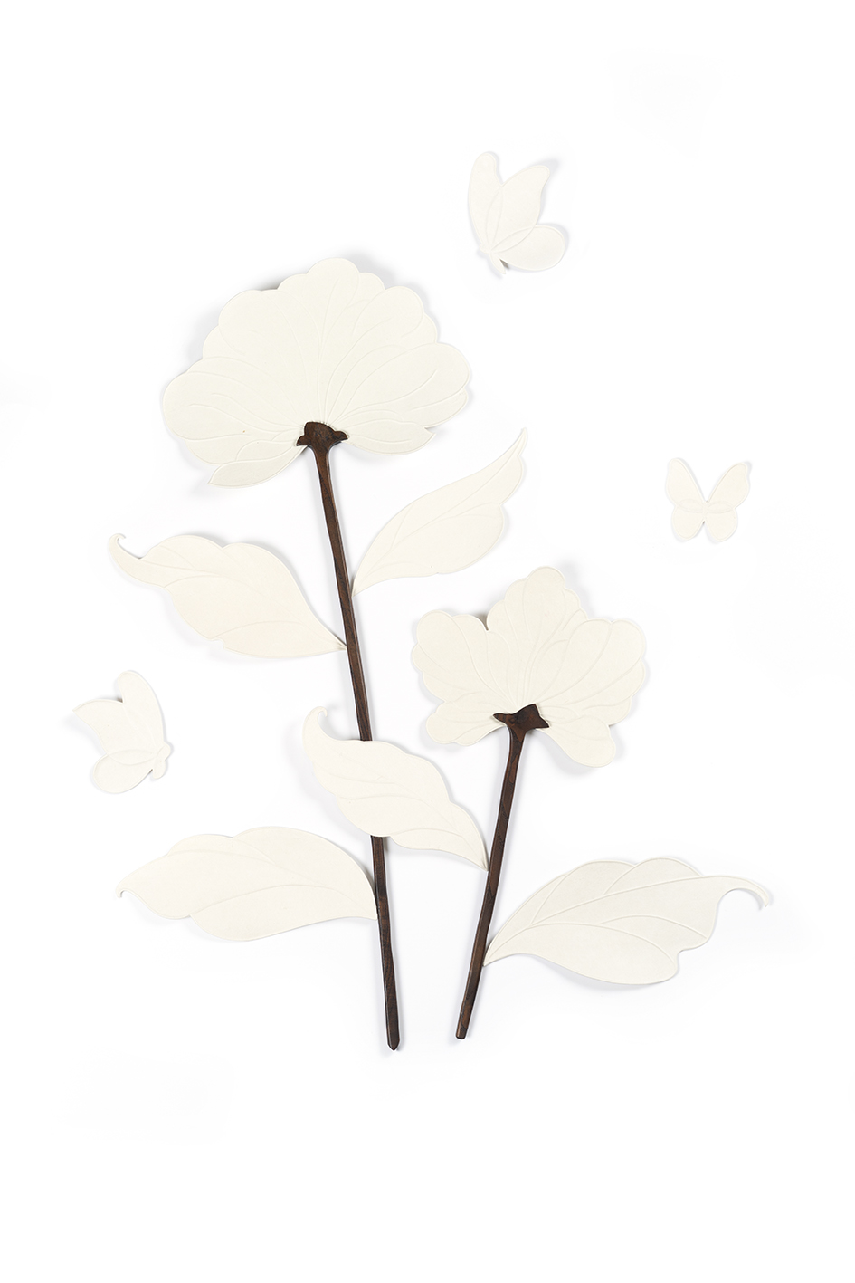 작약백선   90 × 36 cm,   목단우아선   62 × 31 cm