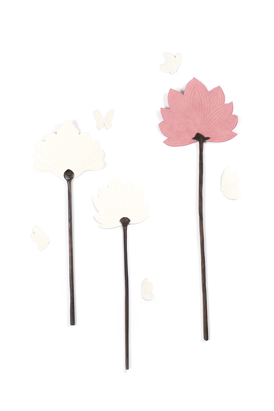 백영선   71 × 25 cm,   연화선   68 × 20 cm,   연화선   92 × 28 cm