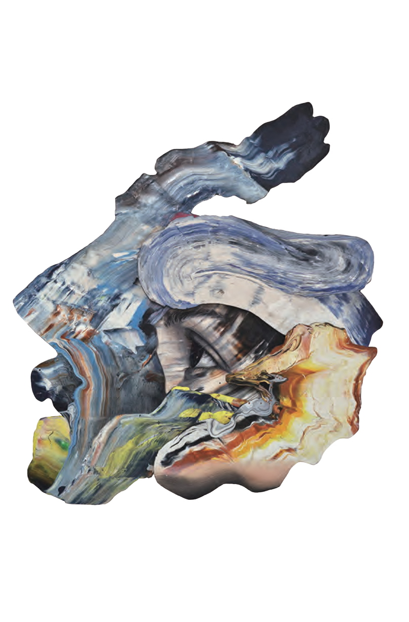 문소연, 25-8-3, 89X72X25cm, Formboard, cut-out canvas Acrylic, 2025