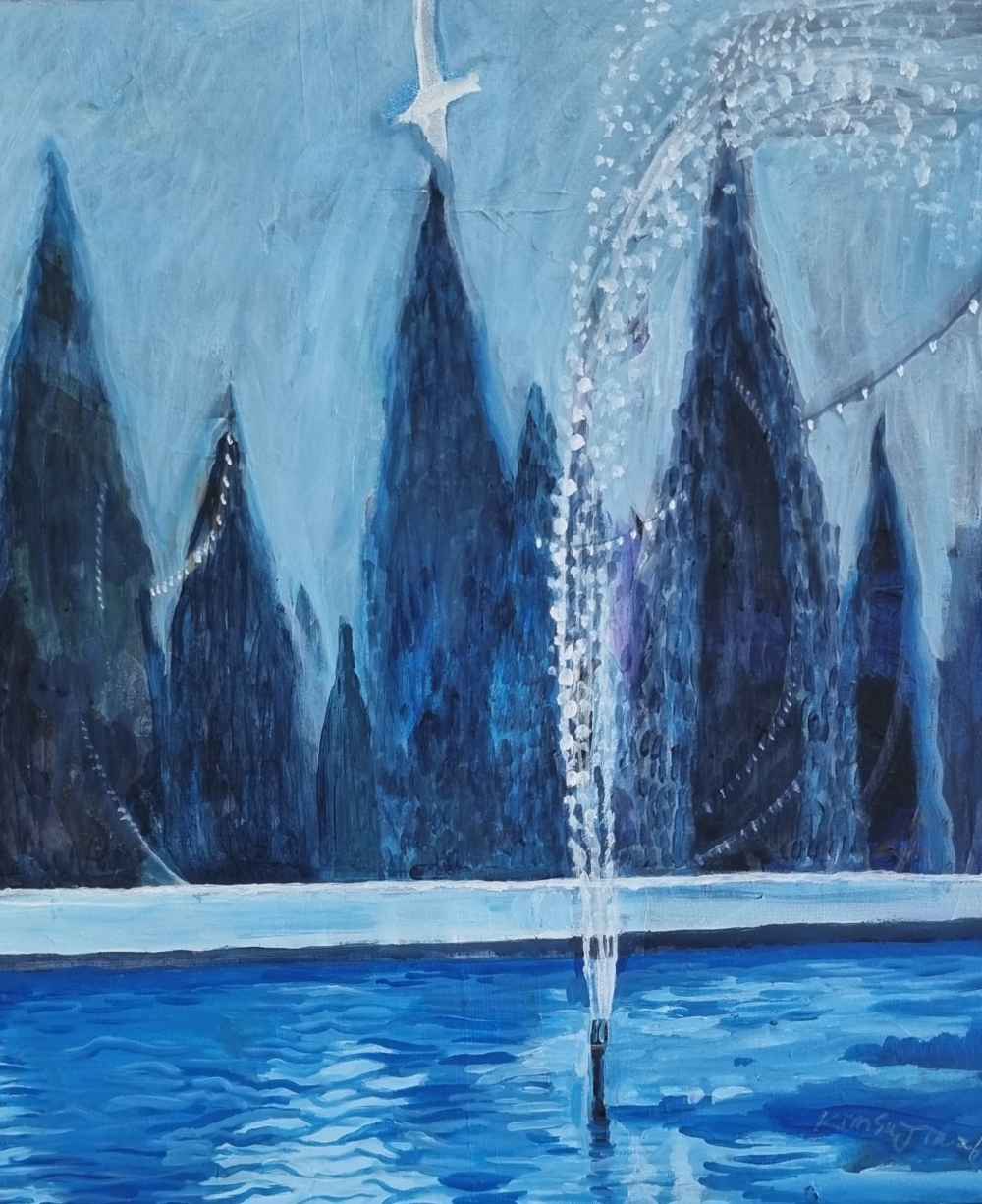 뿌리고 45x52.5cm 캔버스에아크릴 