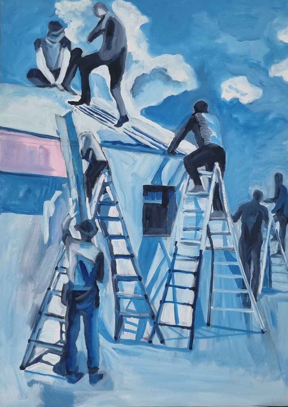 돕는 손 52.5 x73cm 캔버스에아크릴 