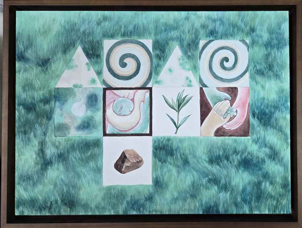 최지혜 Bedfock2_33x45cm, 지본채색, 2026